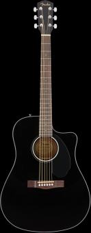 Fender CD-60SCE Blk WN Mass.Decke;Cutaway;Fishman TA 