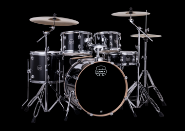MAPEX Venus VE5045FTCVH Black Galaxy Sparkle Drumset incl.Becken 