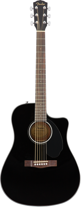 Fender CD-60SCE Blk WN Mass.Decke;Cutaway;Fishman TA 