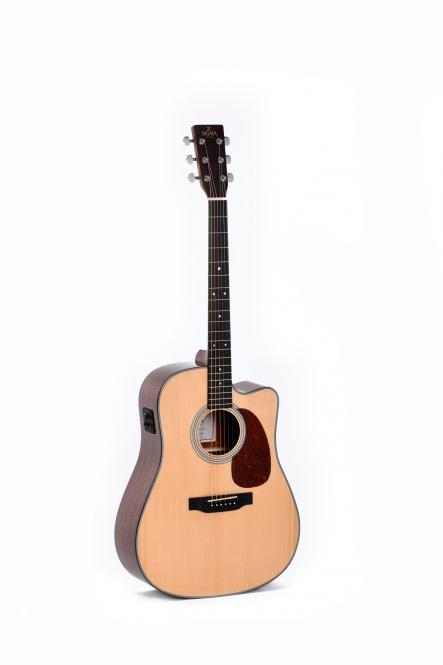 Sigma DMC-1E Dreadnought Decke Fichte massiv Cutaway Fishman 